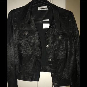 Black silky button up